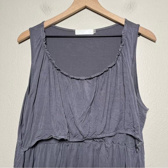 Latched Mama Women Dress XXL Gray Sleeveless Mini Postpartum Nursing Stretch - Picture 2 of 9